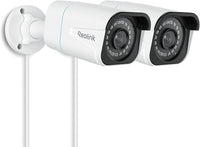 Reolink 4K 8MP Camara Vigilancia Exterior PoE con Detección de Personas/Vehículos/Pets, Impermeable, Alertas Inteligente, Cámara Bala con Ranura para Tarjeta SD, Lapso de Tiempo RLC-810A Paquete de 2