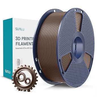 SUNLU PLA+ Filament 1.75mm, Filamento PLA Plus, 1KG Marrón Café