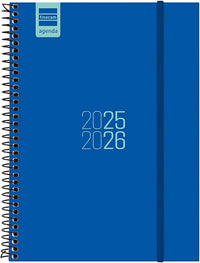 Finocam - Agenda Espir Curso 2025 2026 Semana Vista Horizontal Septiembre 2025- Agosto 2026 (12 meses) Azul Español