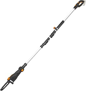 WORX WG349E.9 Sierra de cadena, Color Negro, 20 cm
