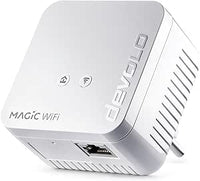 devolo Adaptador WLAN Powerline, miniadaptador de extensión WiFi Magic 1, hasta 1200 Mbit/s, amplificador WLAN en malla, 1 conexión LAN, dLAN 2.0, blanco