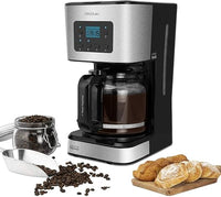 Cecotec Cafetera Goteo Coffee 66 Smart. 950 W, Programable 24h, Tecnología ExtemAroma, Función AutoClean, Acabados en Acero Inoxidable, Pantalla LCD, Jarra de Vidrio de 1,5 L