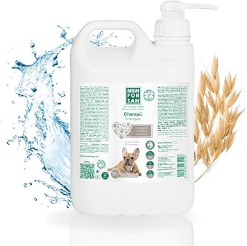 MENFORSAN Champú Perros con Avena | Acción Suavizante y Calmante | para Pieles Sensibles y Delicadas | Avena 100% Natural | Fragancia Suave | 5L
