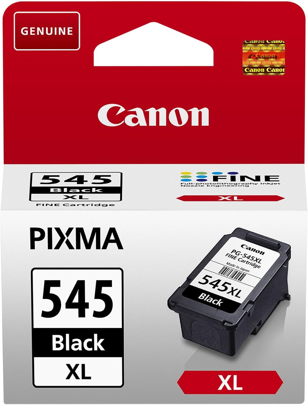 Cartucho de Tinta Negra de Alto Rendimiento Canon PG-545XL Original - Imprime hasta 400 Páginas A4 (1 Cartucho)