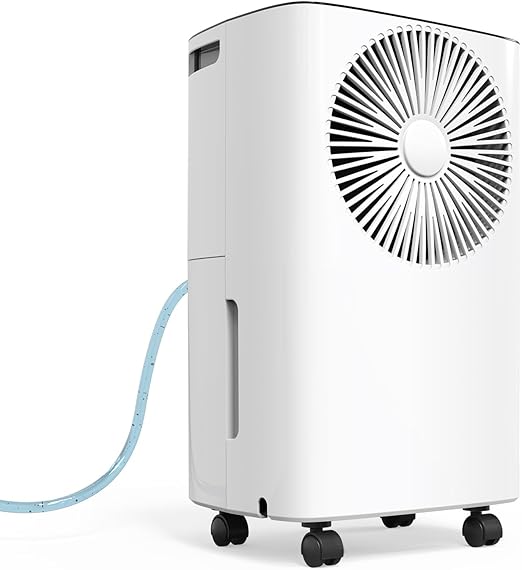 CONOPUPlus 12L/día Deshumidificador, Drenaje Continuo, Deshumidificación Auto, Modo de Sueño, 24HTimer ENC/APAG, Deshumidificadors Bajo Consumo, Brindándote una Experiencia Cómoda y Seca