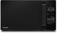 Thumbnail for Toshiba MW2-MM20P(BK) - Microondas microondas, 20 l, 800 W, 5 niveles de potencia con práctica función de descongelación, iluminación LED interna/Negro