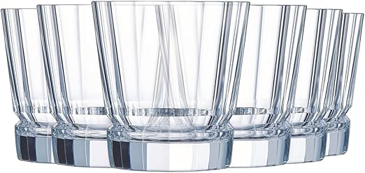 Cristal D'Arques Paris – Colección Macassar – 6 vasos de forma baja 32 cl – Brillo, transparencia y alta resistencia – Fabricado en Francia – Embalaje reforzado, adecuado para la venta online