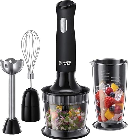 Russell Hobbs 24702-56 Batidora de Mano 3 en 1, Color Negro, 0.5 l