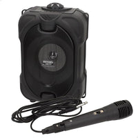 COLORBABY Altavoz Karaoke inalámbrico, 80W de Potencia, Luces RGB, Micrófono Incluido, Función TWS estéreo, USB, microSD, Radio, Batería Recargable, Portátil, para Fiestas y Eventos (47893)