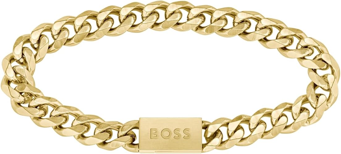 BOSS Jewelry Pulsera de Cadena para Hombre Colección CHAIN FOR HIM en Oro Amarillo - 1580403M