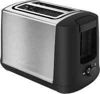 Moulinex Subito LT340811 Tostadora 2 ranuras y 7 ajustes/tiempo de tostado, función Stop, bandeja recoge-migas, 2 ajustes con iluminación para funciones descongelar y recalentar, Negra