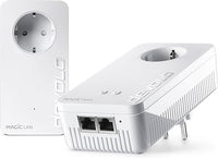 devolo Magic 2 WiFi 6 Next Starter Kit, Adaptador WiFi Powerline, hasta 3.000 Mbps, Toma Mesh WiFi, 2X conexión Gigabit LAN, Punto de Acceso, Blanco