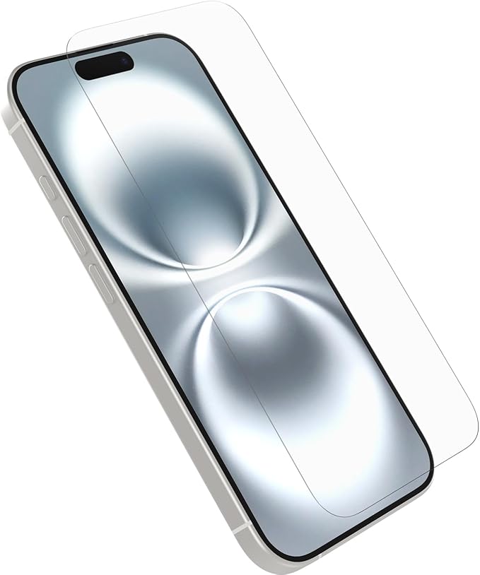 Otterbox Protector de Pantalla de Cristal Templado Premium Glass para iPhone 16, Protección avanzada contra arañazos, Protege de caídas de hasta 0,9m, Sin Caja Retail