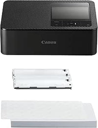 Canon Kit de Papel para Impresora fotográfica portátil SELPHY CP1500, Negro - Impresora Bluetooth inalámbrica con Accesorios - Compacta y Ligera - con 54 Hojas de Papel 4x6