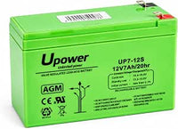 U-Power Batería AGM 12V 7Ah Sellada Recargable – Plomo-Ácido VRLA para Alarmas, SAI/UPS, Seguridad, Juguetes Eléctricos y Más – Terminal Faston F1 (4.8 mm)