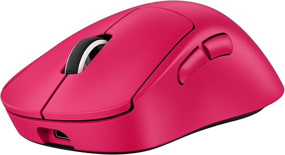 Logitech G Pro X Superlight 2 Dex Lightspeed ratón inalámbrico para Gaming, ratón Ligero Pro-Grade de 60g con 5 Botones programables, ergonómico, 44K dpi, 8K Polling, Carga USB-C, PC/Mac - Rosa