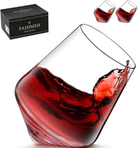 Thumbnail for FAHIMEH Vasos Whisky Cristal Juego de 2, Vasos de Ron Personalizadas con Caja de Regalo, Vasos Vermut Giratorio de 300 Ml, Regalos Originales para Hombre para Degustar Cocktail Brandy Coñac Borbon