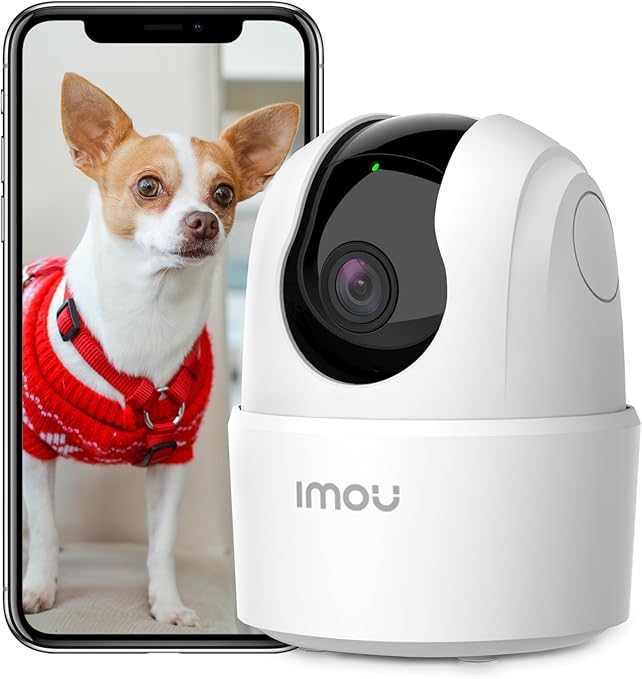 Imou 4MP Cámara Vigilancia WiFi Interior para Mascotas,360° Cámara IP WiFi con Detección de Humano, Visión Nocturna, Audio Bidireccional, Control Remoto, Modo Privacidad,Compatible con Alexa