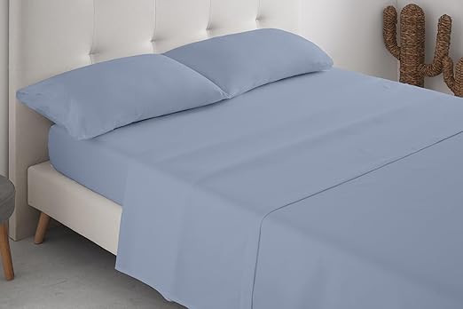 Degrees Home Premium – Juego de Sábanas 150x200 cm 4 Piezas: Sábana Bajera Ajustable, Encimera y 2 Fundas de Almohada 50X75 – Microfibra Cepillada, Suave, Oeko-Tex Certificado