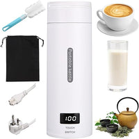 Pequeño hervidor de agua portátil, 380ML 4-Temperaturas Hervidor de Agua Eléctrico, Mini Hervidor Eléctrico, Con Pinceles y bolsas, Materiales Inoxidables, Apagado Automático, para Hacer Leche Café Té