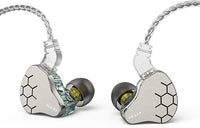KINBOOFI KBEAR Lark Auriculares in-Ear, Carcasa metálica 1BA 1DD Hybrid Balance Armature con Monitores Dinámicos Intrauditivos Cancelación de Ruido para músico (Verde, sin micrófono)