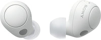 Sony WF-C700N Auriculares Inalámbricos, Bluetooth, Cancelación de Ruido (Pequeños, Ligeros y con conexión multipunto, IPX4, hasta 20hr de Autonomía, Carga Rápida, iOS & Android) Blanco