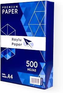 RAYLU PAPER - Folios A4 80gr 500 Hojas de Papel Premium Multiusos para Impresoras Láser, Inkjet y Fotocopiadoras, para Oficina y Hogar