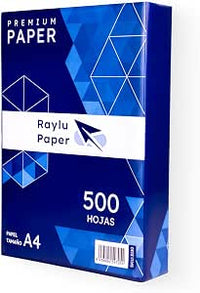 RAYLU PAPER - Folios A4 80gr 500 Hojas de Papel Premium Multiusos para Impresoras Láser, Inkjet y Fotocopiadoras, para Oficina y Hogar