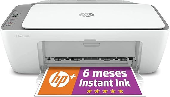 HP DeskJet 2720e - Impresora Multifunción, 6 meses de impresión Instant Ink con HP+