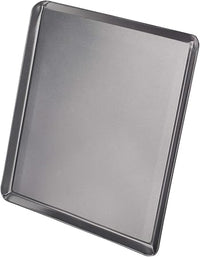 Chef Aid Plaque de Cuisson en Acier Carbone avec Revêtement Antiadhésif 33,8 x 30,3 x 1 cm Design Empilable pour Biscuits Frites au Four Feuilletés Légumes et Snacks Salés Gris