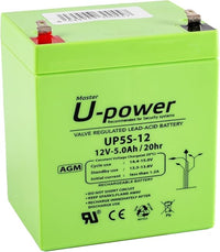Master U-power Bateria Plomo AGM UP5-12S 5Ah 12V