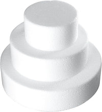 Ideen mit Herz Tarta de poliestireno con Forma Redonda | de 3 pedestales | maniquí de Tarta | Idea Creativa de Regalo | decoración | Pastel para Bodas, cumpleaños, Manualidades