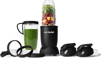 nutribullet Pro 900 Watt, batidora personal, batidora multifuncional, 900w potencia, vasos de 900ml y 700ml, matte negro, NB910MAB