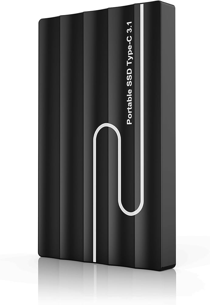 Gorilla Carts 2TB Disco Duro Externo, Ultra Slim Portátil 2.5" Almacenamiento Compatible para PC, Ordenador portátil, computadora (Negro)