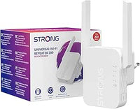 STRONG Ripetitore WiFi 300Mbps, Amplificatore WiFi, Porta LAN 100Mbps, Extender e Access Point, Indicatore Segnale LED, Installazione Facile, WPS, Compatibile con Router
