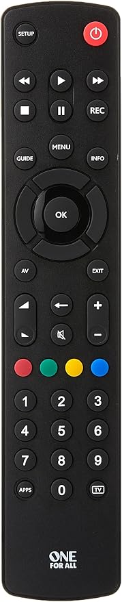 One For All Contour ,Universal Fernbedienung TV - Steuerung von / Smart TV - Funktioniert garantiert mit allen Herstellermarken – URC1210