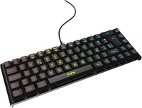 Energy Sistem Gaming Keyboard ESG K4 KOMPACT-RGB Teclado Gamer (69 Teclas, Luces RGB, Cable extraíble, Membrana) - Negro