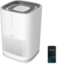 Cecotec Purificador de Aire TotalPure 1500 Connected. 26W, 100 CADR, HEPA, 3 Etapas de filtrado, Control por Wi-fi, 2 Modos de Funcionamiento, Sensor PM 2,5, Cobertura 40 m3 - Blanco