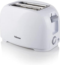 Tristar BR-1013 Tostadora para 2 rebanadas de pan, 2 ranuras cortas, 6 niveles de tostado, bandeja para migas extraíble, función de descongelar o recalentar, 800 W