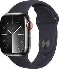 Thumbnail for Apple Watch Series 9 (GPS + Cellular) - Caja de Acero Inoxidable en Oro de 41 mm - Correa Deportiva Color Arcilla - Talla S/M
