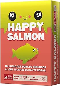 Exploding Kittens | Happy Salmon | Juego para Fiestas para Adultos, Adolescentes y Niños | A Partir de 6 Años | De 3 a 8 Jugadores | 90 Minutos Minutos por Partida | Español