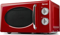 Thumbnail for Girmi FM21 - Horno microondas combinado, diseño vintage, 20 litros, 700+800 W, rojo