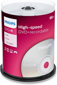 Philips Dvd + R De 4,7 Gb / 120 Min / 16X Tarrina (100 Disc)