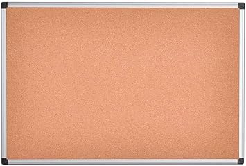 Bi-Office Maya - Tablero de corcho con marco de aluminio, 105 x 75 cm