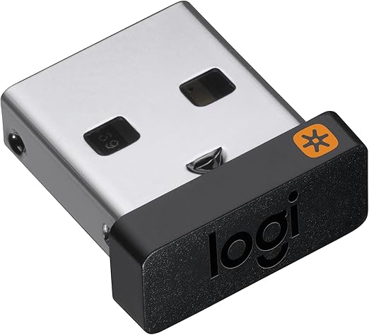 Logitech USB-Unifying-Empfänger, 2,4-GHz-Funktechnologie, USB-Anschluss Kompatibel mit allen Logitech Unifying-Geräten wie kabellosen Mäusen und Tastaturen, PC/Mac/Laptop – Schwarz