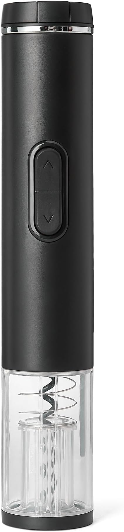 Amazon Basics - Apribottiglie elettrico senza fili, con taglia-capsule, funzionamento a batteria, nero, 54 x 48 x 270 mm (lunghezza x larghezza x altezza)