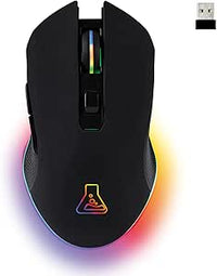 THE G-LAB Kult Helium USB-Gamer-Maus mit Kabel - Optischer Sensor mit 800 bis 6400 DPI, 7-farbige LED-Hintergrundbeleuchtung, 6 Tasten - PC Mac Xbox One PS5 (Kabellos)