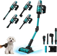 Cecotec Aspiradora sin Cable Escoba Vertical Conga Rockstar 7500 Astral Flex Animal. 3 en 1, 680W, 30 kPa, Autonomía 90mins, Cepillo Jaliscazo, 250 AW de Potencia, Tubo Flexible y Accesorio Animales
