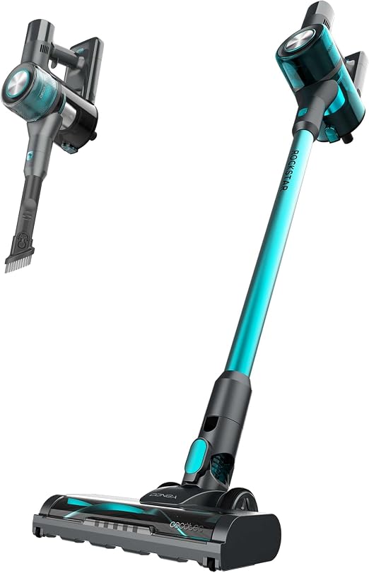 Cecotec Aspiradora Escoba sin cable Conga Rockstar P50 X-Treme. 80AW, 20000Pa, Motor BDLC con 265W, Autonomía 50mins en Modo Eco, Cepillo Mixto con HairOut, Antienredos, Depósito XXL