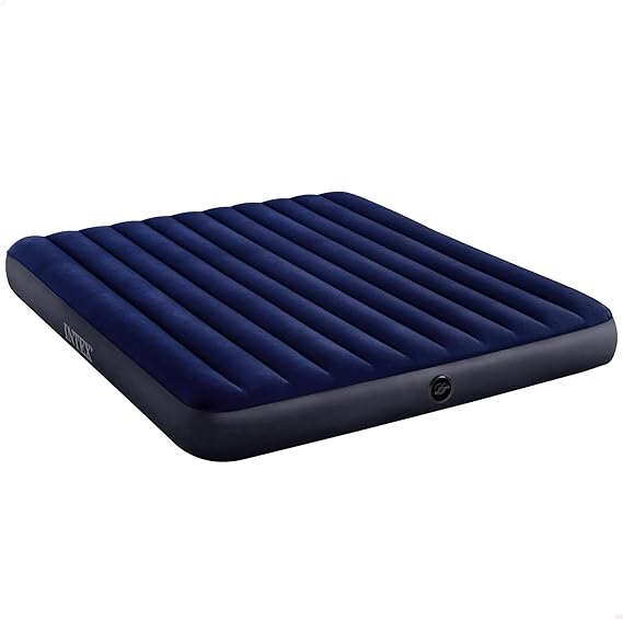 Intex Colchón hinchable Dura-Beam, Cama de aire inflable para camping Color Azul, acampada